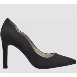 French Connection Black Scalloped 4" Heels Womens 8 New